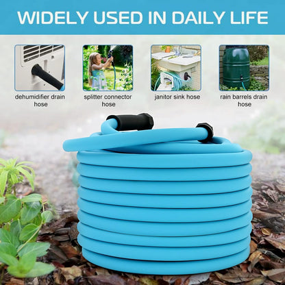 100FT RV Water Hose,5/8” Drinking Water Hose Lead-free, 3/4" Solid Aluminum Fittings-No Leak,Garden hose Extender/Hose Reel Connector with Adjustable Twist Hose Nozzle For RV/Trailer/Camping/Truck