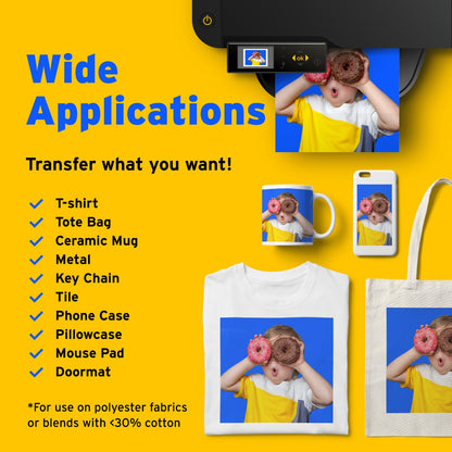 Printers Jack 600ML Sublimation Ink for ET-8550 ET-8500 Wide-Format Supertank Printers Heat Press Transfer on T-Shirt (6x100ML, 6 Colors-BK PB CM Y GY) Bigger Bottles with More Ink Auto Fill the Tanks