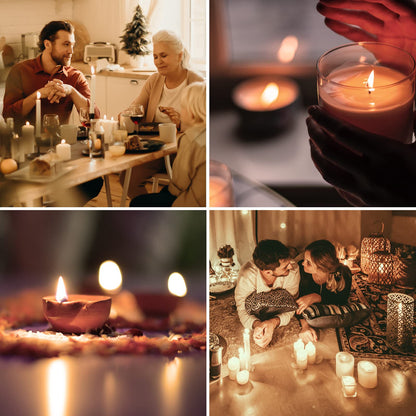 REIDEA Electronic Candle Lighter 2 Pack Arc Windproof Flameless USB Rechargeable with Safe Button for Home Kitchen (Champagne and Rose Gold)