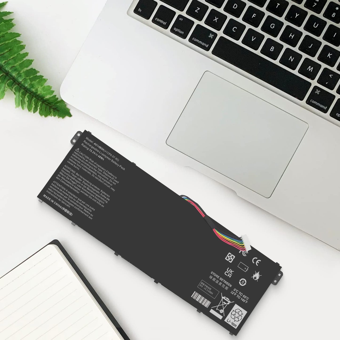 AC14B8K Laptop Battery for Acer Aspire R3-131T R5-471T R5-571T R5-571TG E3-111 E3-112 ES1-511 ES1-512 ES1-531 ES1-520 ES1-111M R7-371T R7-372T V3-111 fits KT.0040G.004, KT0030G.004, 3ICP5/57/80