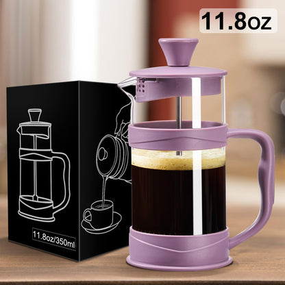 gegewawa French Press Coffee Maker, Coffee Press of 18/8 Stainless Steel Filter 11.8 OZ, Mini Camping French Press for Travel& Home Gift
