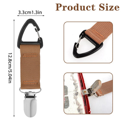 Mabor 4Pcs Travel Hat Clip Elastic Hat Holder for Purse Hands-Free Bag Accessory for Traveling Bags Backpacks Purses Luggage Outdoor Travel Accessory