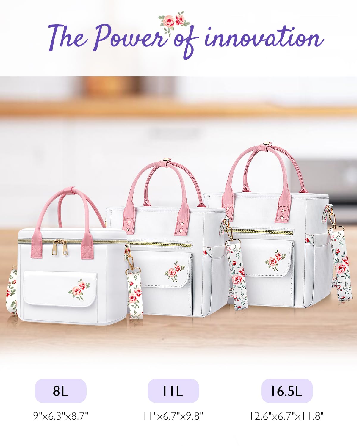 GLORIEROO Deluxe Insulated Lunch Box Bag Women - Leakproof Waterproof Cooler with Multi Pockets Removable Strap for Work Picnic - Teacher Mothers Day Christmas Birthday Gifts