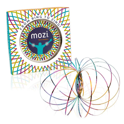 Mozi Geometric Magic Flow Bracelet - Easy to Use - 3D Bracelet Spiral Toy, Spinning Bracelet Spiral for Children and Adults (Iridescent)