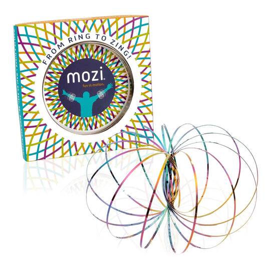 Mozi Geometric Magic Flow Bracelet - Easy to Use - 3D Bracelet Spiral Toy, Spinning Bracelet Spiral for Children and Adults (Iridescent)