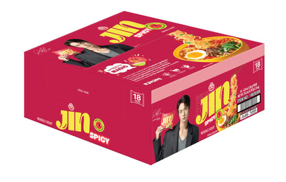 OTOKI Jin Ramen Spicy Flavor, 4.23 oz (Pack of 18) - Authentic Korean Instant Noodles, Rich and Savory Broth, Quick and Easy Meal