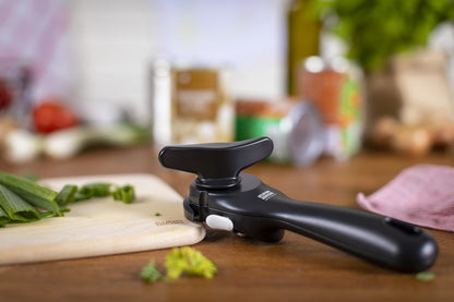 Kuhn Rikon Auto Safety LidLifter/Can Opener with Ring Pull, 8 x 2.5 x 2.75 inches, Black