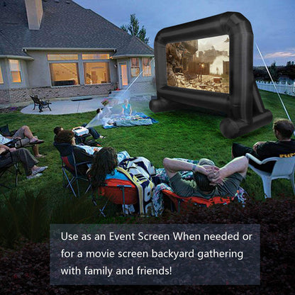 OUTTOY Inflatable/Blow Up Projection Screen with Quiet Fan and Storage Bag, Easy Set up, Mega for Outdoor, Backyard Movie Night, Theme Parties, Celebrations-16FT