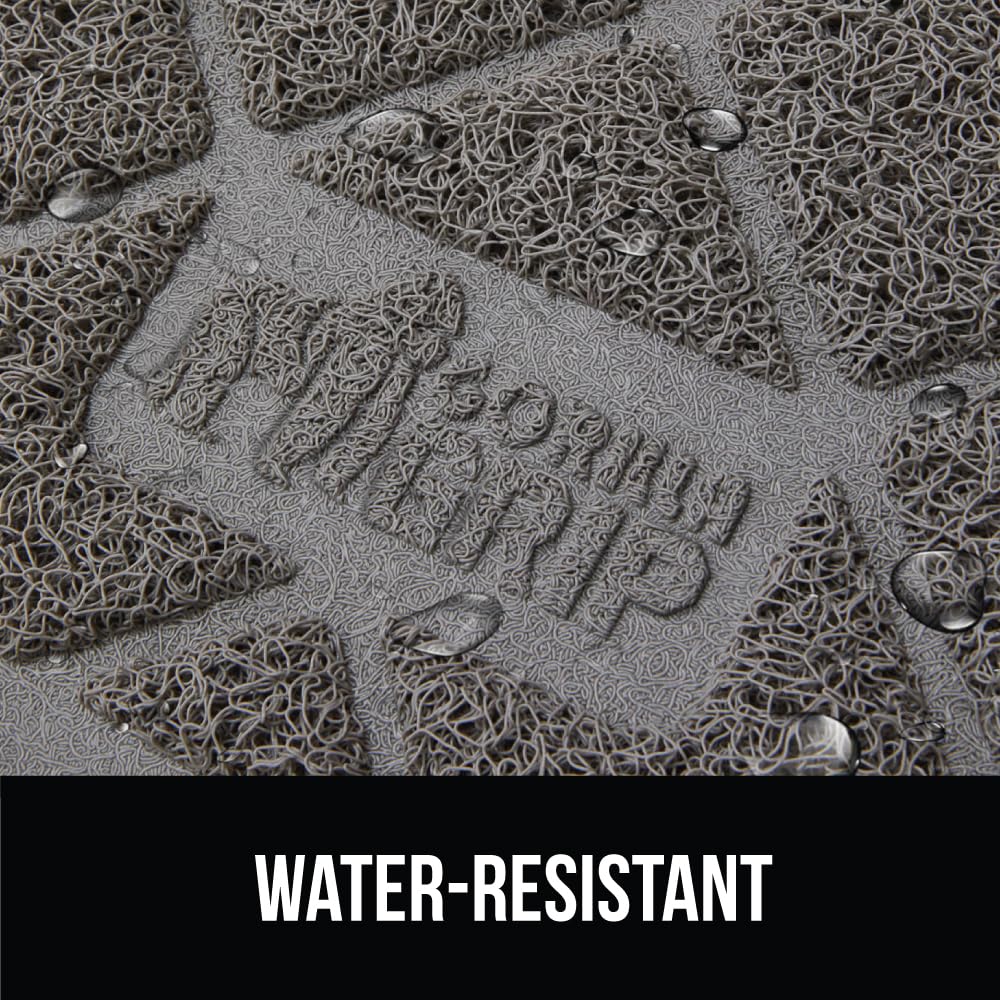 GORILLA GRIP Cat Litter Box Mat, Water Resistant, US Designed Kitty Litter Trapping Mats, Easy to Clean, Scatter Control, Less Mess and Clean Floors, Kitten Supplies for Indoor Cats, 24x17 Gray