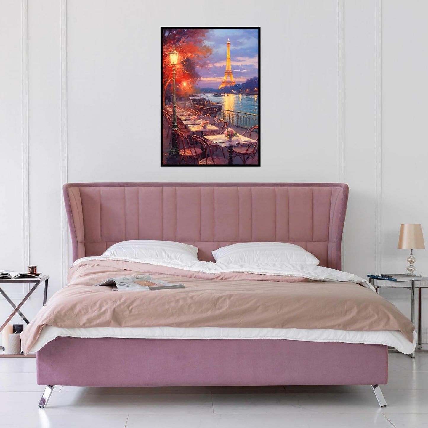 1000 Piece Puzzle for Adults, Paris Riverside Jigsaw Puzzles 1000 Pieces, London Puzzles 1000 Pcs Paris Night View Landscape Oil Painting Puzzle 1000 Pieces for Adults Teens Seniors Gift