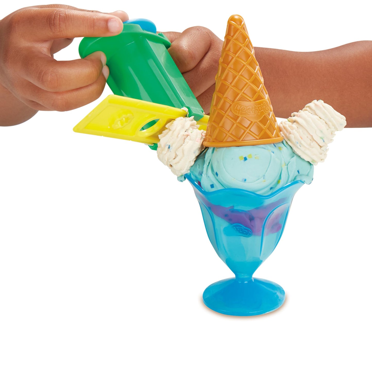 Play Doh Kitchen Creations Ice Cream Party Set with 22 Tools & 6 Colors, 2-Ounce Cans, Back to School Classroom Supplies, Preschool Toys, Ages +3 (Amazon Exclusive)