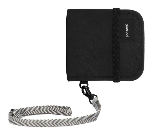 Pacsafe Rfidsafe V100 Anti-theft Blocking Bi-Fold Wallet, Black