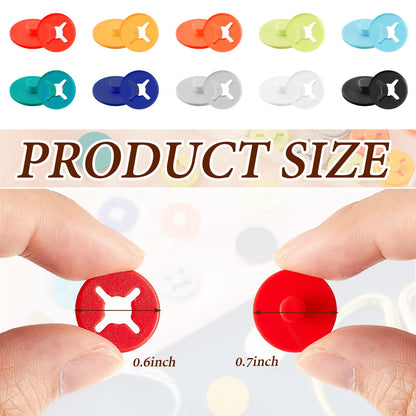 Juexica Running Bib Clips Race Number Buckle Fixing System Triathlon Race Bib Holder Marathon Fastener Holder for Field Event(Mixed Colors)