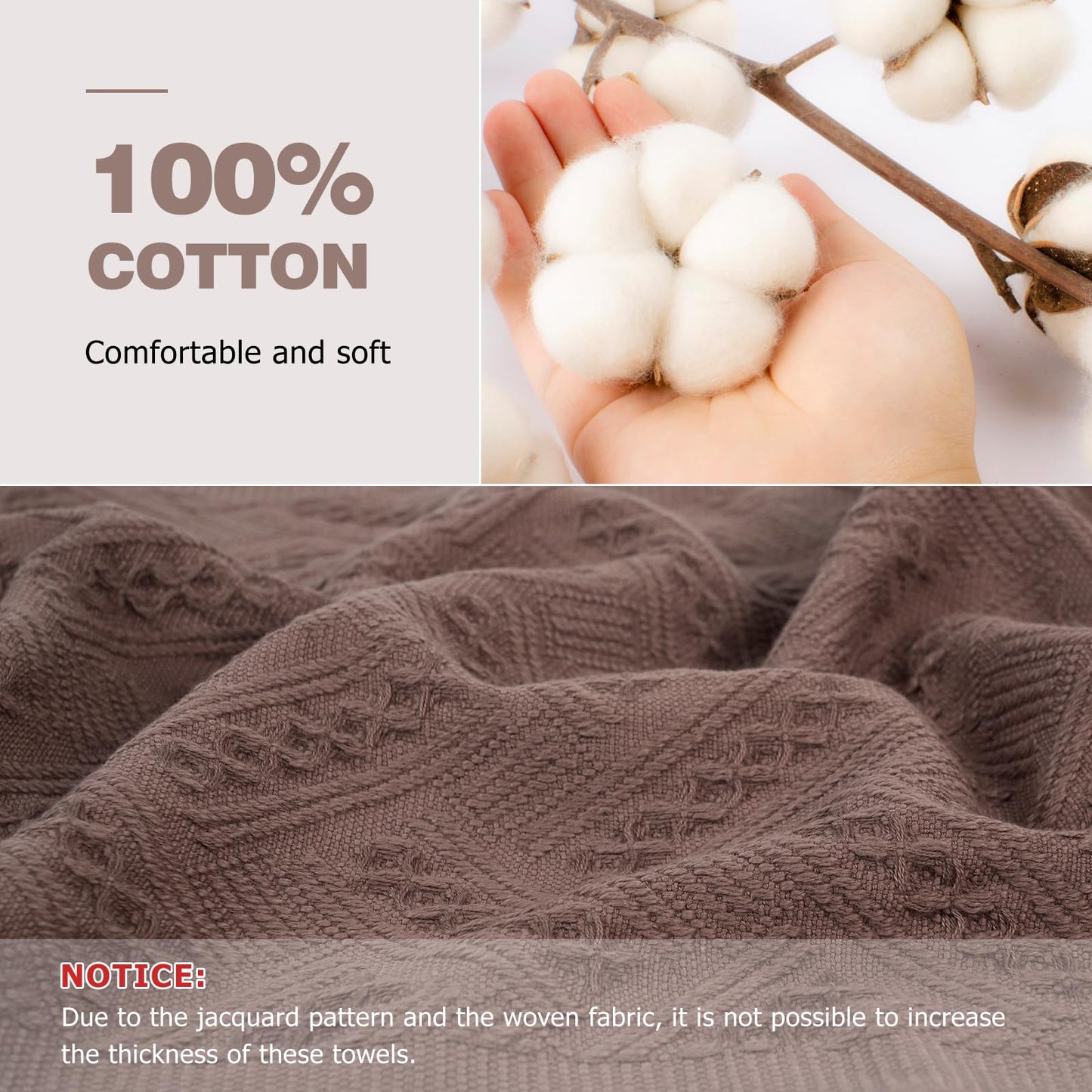 Luxury Decorative Hand Towels Bathroom: 2 Packs 14X30 100% Cotton Turkish Absorbent Soft Face Towel Set for Boho Bathroom Decor Kitchen Hotel Spa Farmhouse Guest Tea Gift (Cream White, 14"x30")