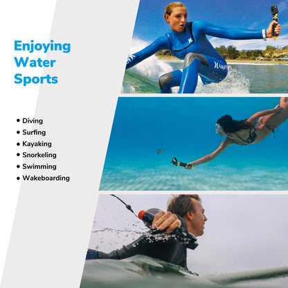 Sametop Floating Handle Grip Floaty Stick Waterproof Handler Accessory Compatible with GoPro Hero 13, 12, 11, 10, 9, 8, 7, 6, 5, 4, Session, 3+, 3, Hero(2018), Max, DJI Osmo Action Cameras (Orange)