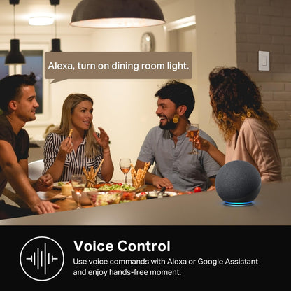 Kasa Smart Light Switch HS200, Single Pole, Needs Neutral Wire, 2.4GHz Wi-Fi Light Switch Works with Alexa and Google Home, UL Certified, No Hub Required , White