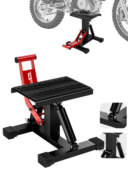 JFG RACING Motorcycle Dirt Bike Stand 1000Lbs Capacity Lift Jack Hoist Table Height Adjustable Lifting Stand Ideal for Dirt Pit Bike Repair&Maintainance,Dirt Bike Accessories