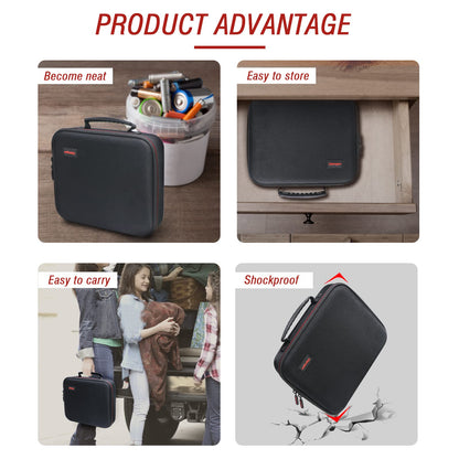 Glamgen Battery case organizer with Tester (BT168), Battery Storage case Holds 126 Batteries Various Sizes AAA AA C D 9V Lithium 3V, Batteries Holder Organizer