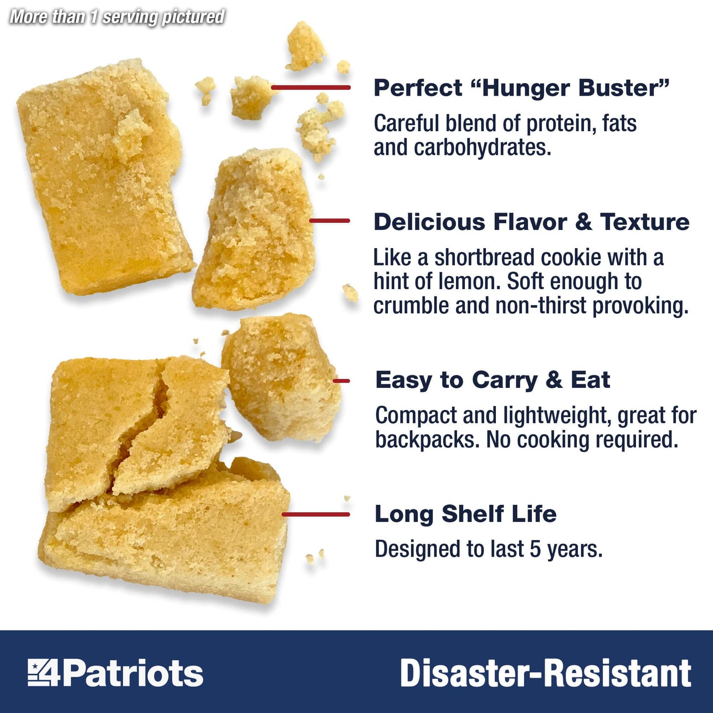 4Patriots Emergency Food Bars: Non-Perishable S.O.S Ration Designed to Last 5 Years, 9 Servings