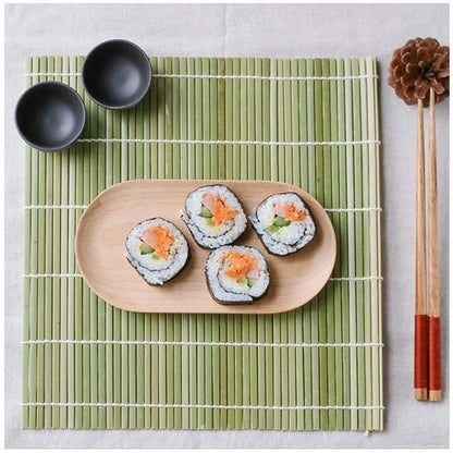 JapanBargain 3664, Sushi Making Kit Bamboo Roller Rolling Mat and Rice Paddle Scoop Set