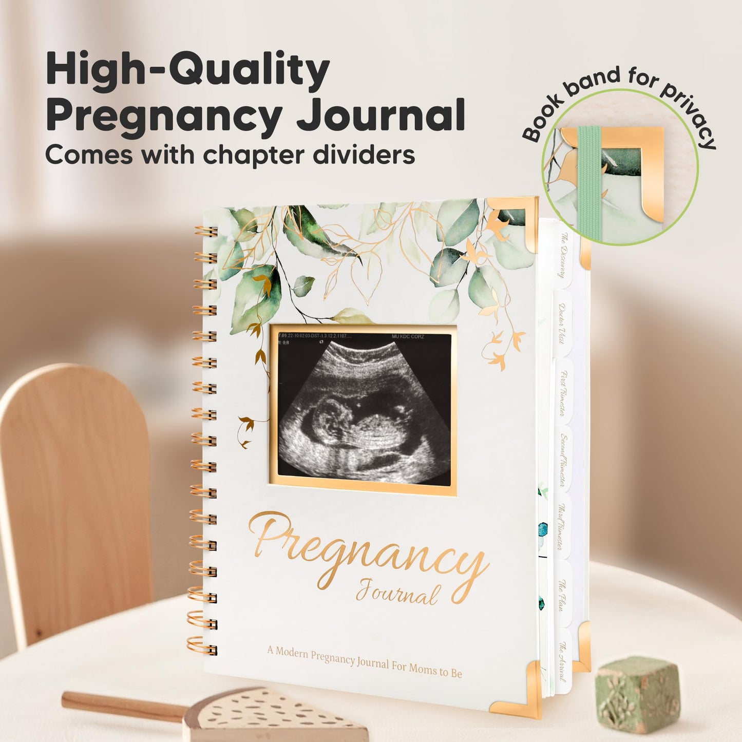 Pregnancy Journal for First Time Moms Gifts - 90 Pages Hardcover Pregnancy Memory Book, Beautiful & Cute Baby Book Keepsake, Ultrasound Baby Scrapbook, Mom To Be Gift (Alpine)