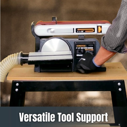 POWERTEC Tool Stand, MDF Split Top Expands to 20"x25", 32" Work Height Power Tool Stand for Drill Press, Belt Sander, Bench Grinder, Band Saw, Scroll saw, and Planer (UT1002)