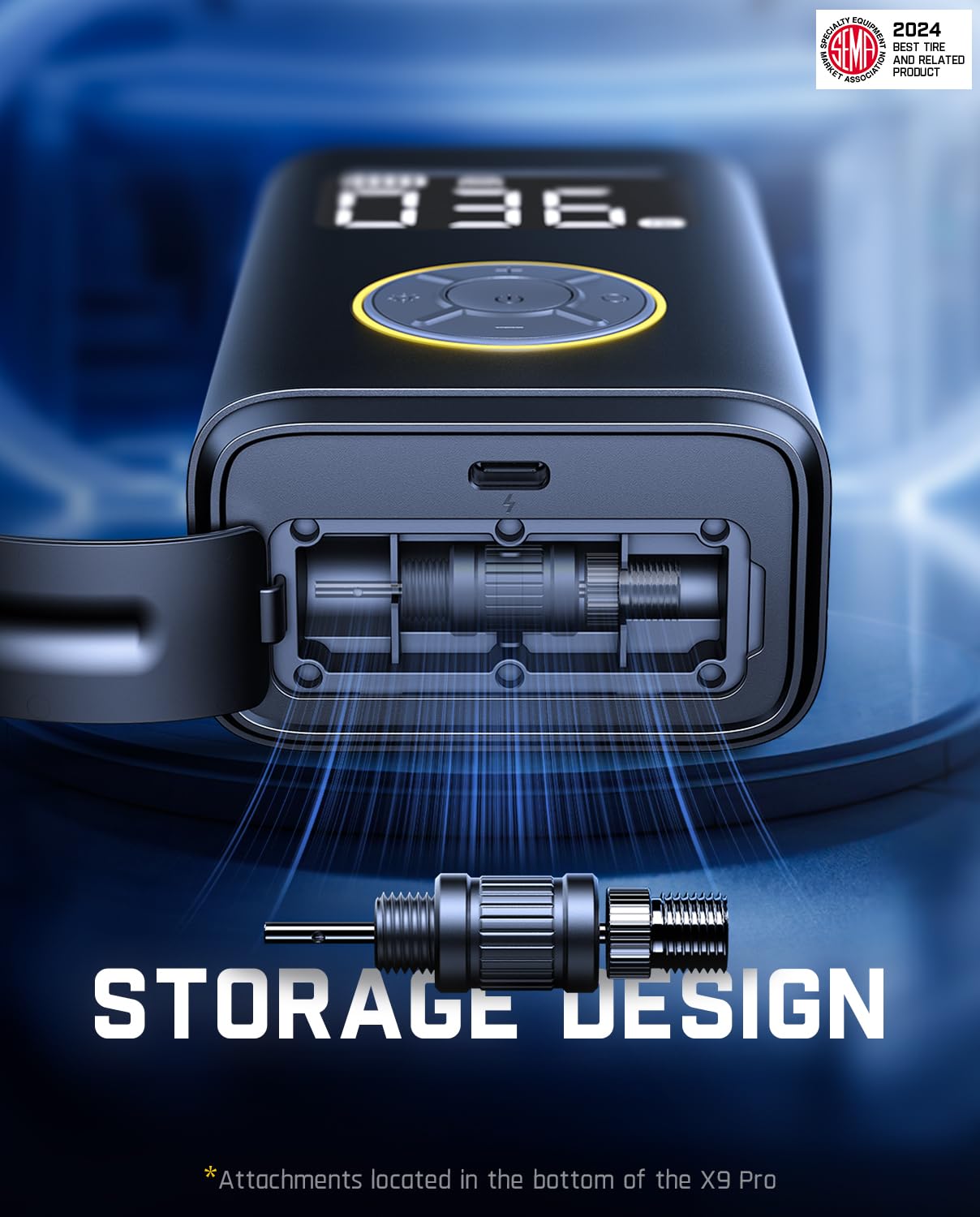 Fanttik X9 Pro Portable Tire Inflator for Compact Car, 1Min Fast Inflate Electric Bike Pump with Digital Tire Pressure Gauge, 150PSI Air Compressor for Electric Bikes, Motorcycle, Ball