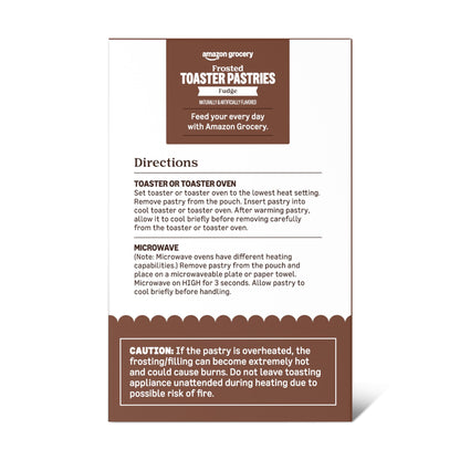Amazon Grocery, Frosted Toaster Pastries, Fudge, 13.5 ounce, 8 Ct (Previously Amazon Fresh, Packaging May Vary)