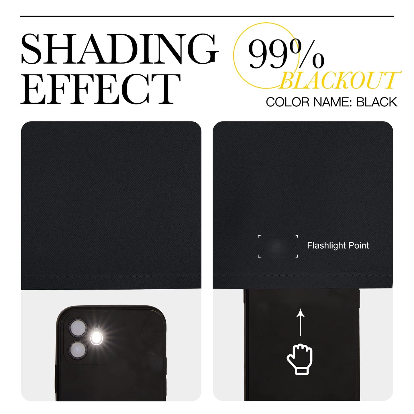 NICETOWN Halloween Lower Noise Room Divider Curtain Screen Partitions, Blackout Sound Reducing Divider Room Panel for Doorway/Glass Window/Sliding Door/Patio (1 Panel, 7ft Tall x 8.3ft Wide, Black)