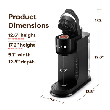 Keurig K-Express Single Serve K-Cup Pod Coffee Maker, 3 Brew Sizes, Strong Button Feature, 42oz Removable Reservoir, Black
