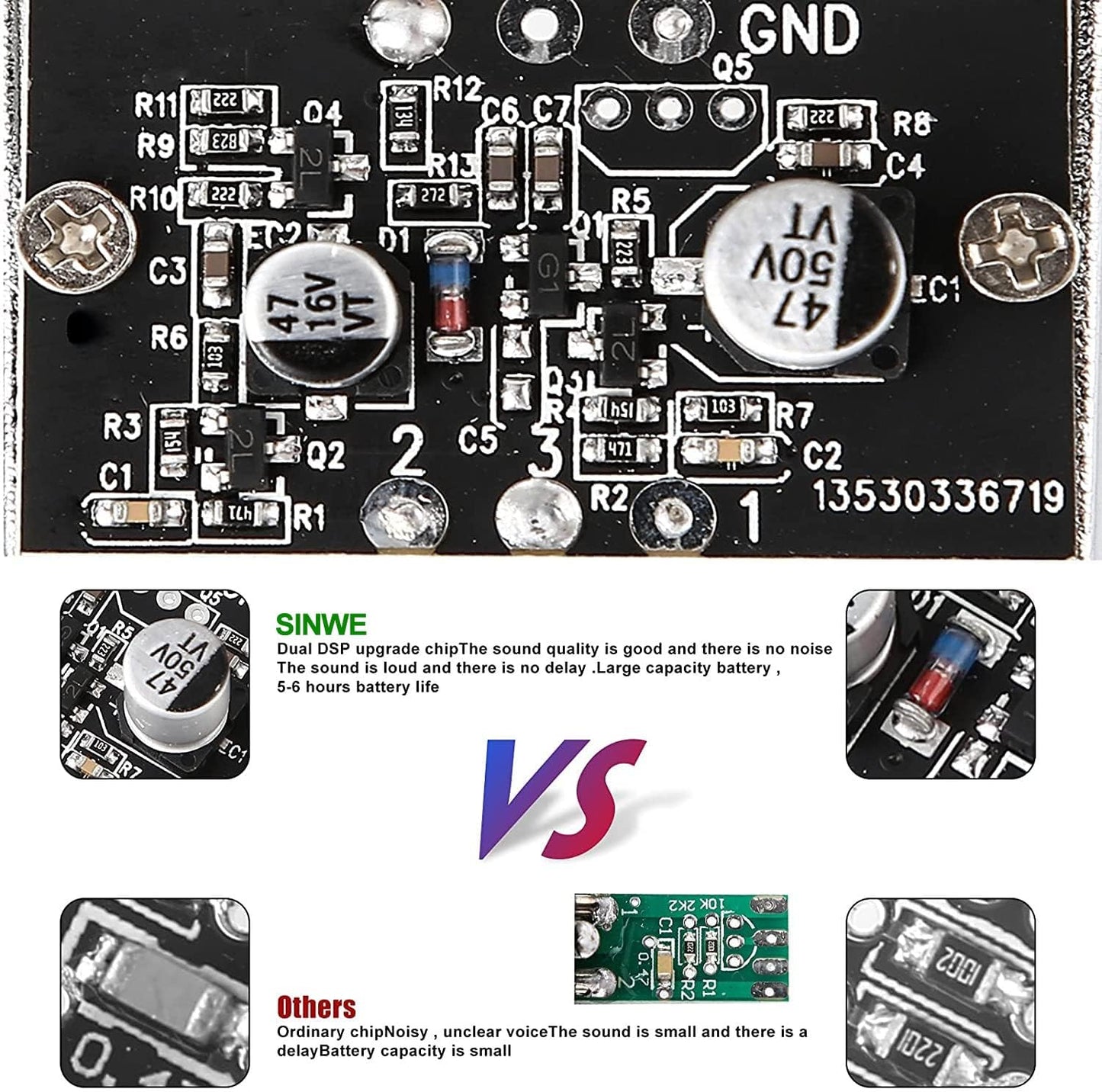 Professional Audio Mixer, SINWE Live Sound Card and Audio Interface with DJ Mixer Effects and Voice Changer,Podcast Production Studio Equipment, Prefect for Streaming/Podcasting/Gaming
