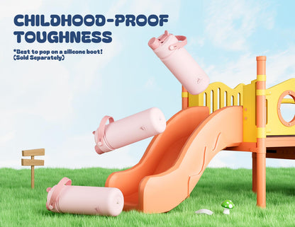 POWCAN 18 oz Insulated Water Bottle with 2-in-1 Straw and Spout Lid, Keep Cold 24H, Leak-Proof, Fits in Car Cup Holder, Stainless Steel Water Bottle for Sports, Travel, and School (Cotton Candy)