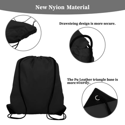 Topspeeder 60 Pieces Drawstring Backpack Bags Sports Sackpack Bulk Cinch Gym Bag For Women Men Outdoor Sports Backpack(Black)