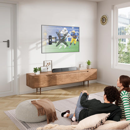 Pipishell Full Motion TV Monitor Wall Mount Bracket Swivel Tilt Extension Rotation for Echo Show 21/15 and Most 13-42 Inch LED LCD Flat Curved Screen TVs & Monitors, Max VESA 200x200mm up to 44lbs