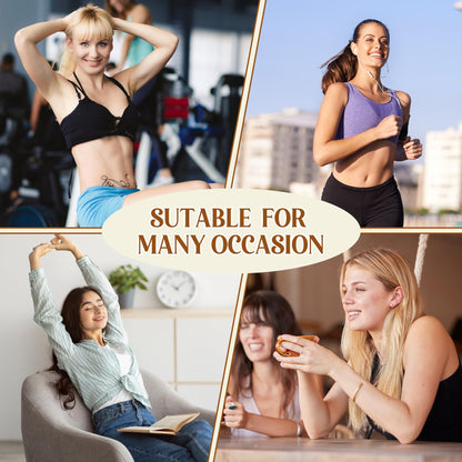 4 Pairs Yoga Pilates Socks with Grips for Women, Non Slip Athletic Cute Ruffle Crew Socks for Ballet Workout Hospital 9-11