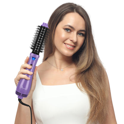 Hot Air Brush, Aima Beauty Salon One-Step Hair Dryer and Volumizer, 4-in-1 Hair Dryer Brush, Hair Styling Tools, Purple-Round
