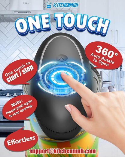 One Touch Electric Can Opener Fits Almost All Can Sizes for Seniors with Arthritis, Hand Held Battery Operated Can Opener with Smooth Edge, Food Safe Kitchen Gadgets Automatic Can Opener for Kitchen