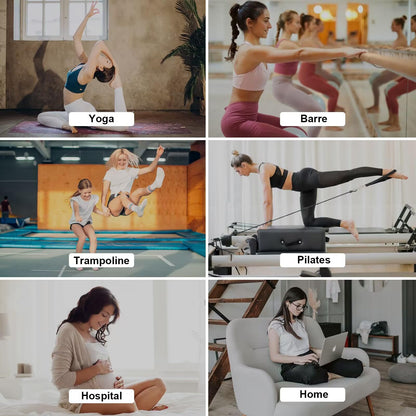 Pilates Socks for Women, Cushioned Ankle Grippy Non Slip Socks for Yoga, Hospital, Barre, Sports Home Slipper Sock 4 Pairs Black Size 9-11