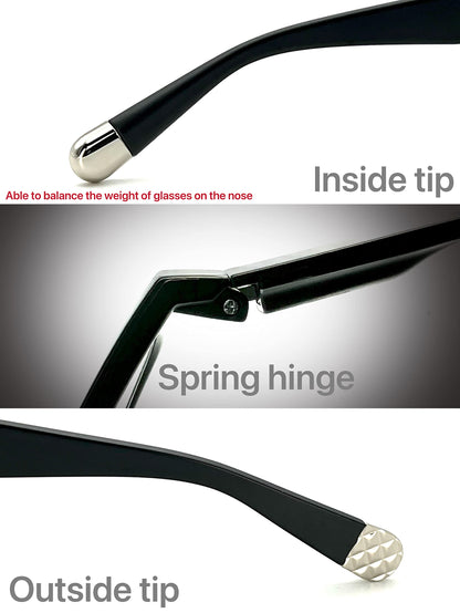 RL READLUX Reading Glasses Frame Women UV Blue Light Filtering Magnifier 1.50-3.00