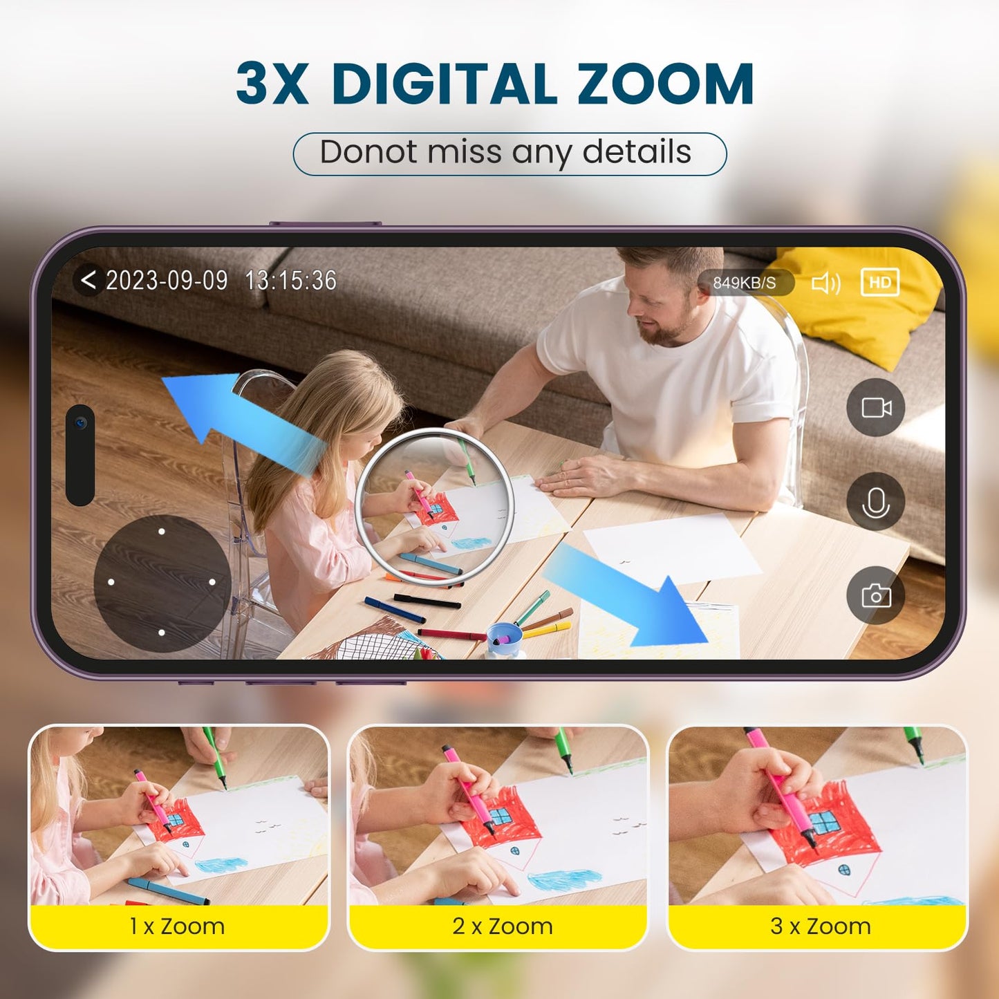 litokam 5MP Indoor Security Camera, 5G/2.4G WiFi Home Security Cameras with Phone App, Pet Cam for Baby Monitor with AI Motion Detection & 2-Way Audio, Night Vision, Compatible with NVR/Alexa