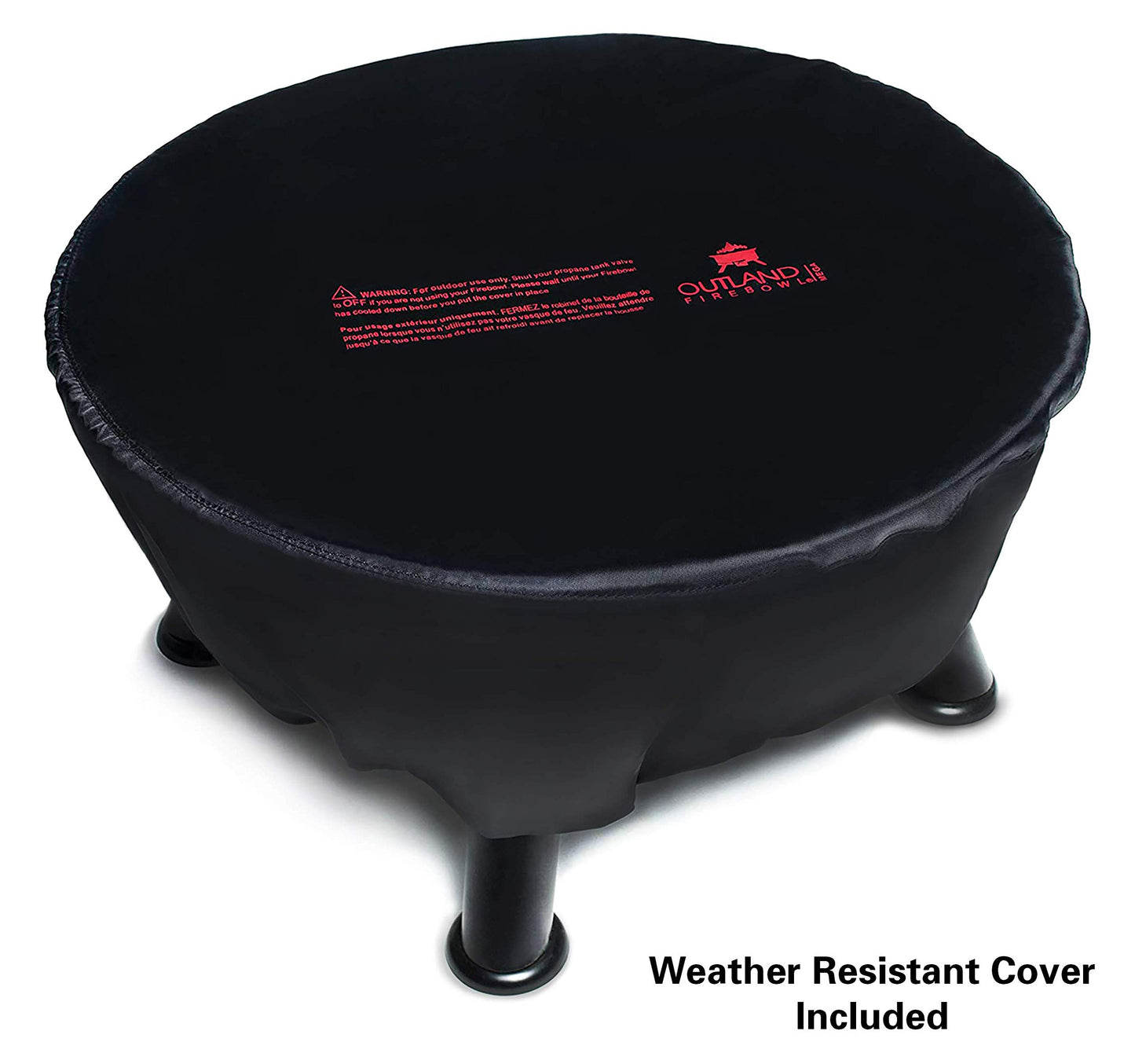 Outland Living Firebowl Smokeless Fire Pit, Round Outdoor Portable Propane Gas Fire Pit with UV and Weather Resistant Durable Cover, 24-Inch Diameter 58,000 BTU, Black, 883 Mega, For Outside Use