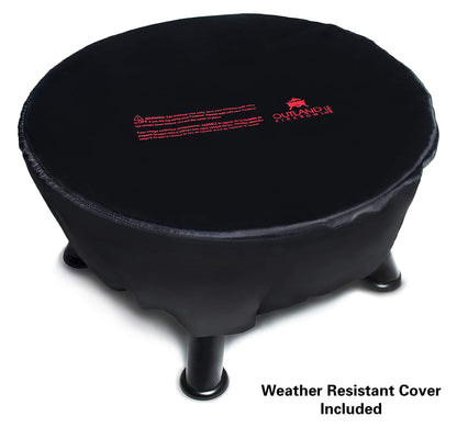 Outland Living Firebowl Smokeless Fire Pit, Round Outdoor Portable Propane Gas Fire Pit with UV and Weather Resistant Durable Cover, 24-Inch Diameter 58,000 BTU, Black, 883 Mega, For Outside Use