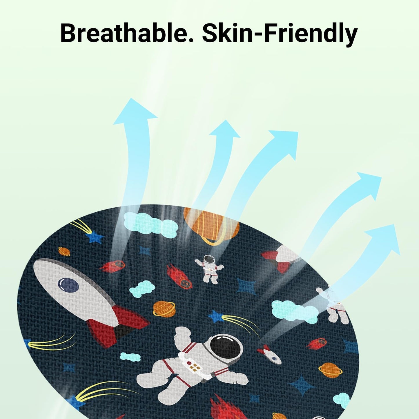 Kovoq Freestyle Libre 2 & Lingo Colorful Adhesive Patches, 2pcs Protective Hardshell Cover + 10pcs Surprise Pattern Sensor Patches,Multiple Protection for CGM Glucose Monitor