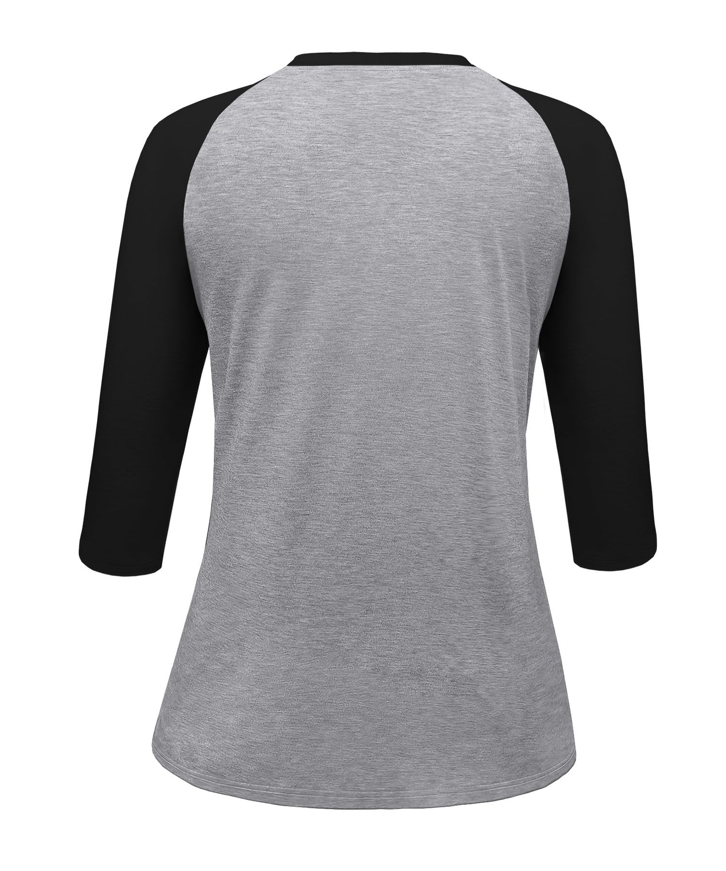 Heymiss Summer Tops for Women 2025 Crew Neck 3/4 Sleeve T-Shirts Loose Casual Blouses Gray Black