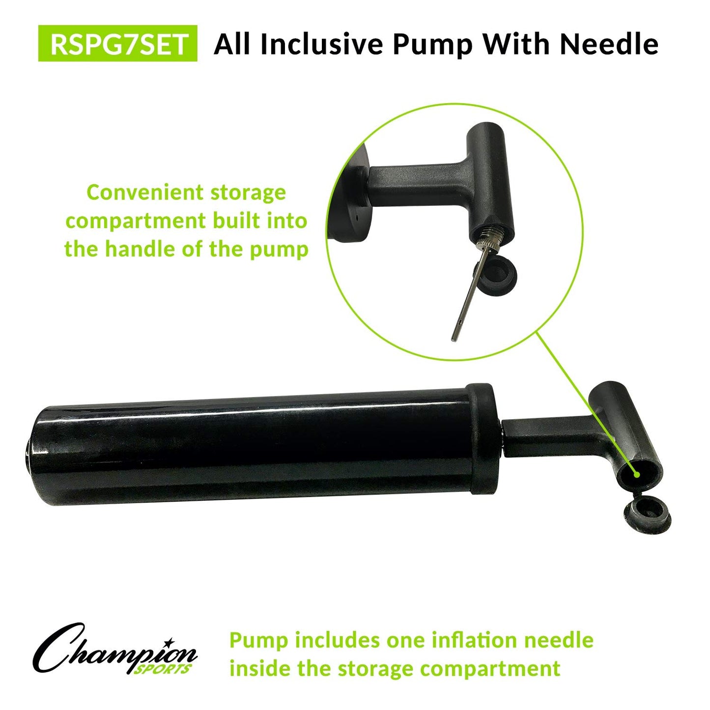 Champion Sports 7" Super Soft Playground Ball Set – RHINO Skin® Foam Inflatable Balls for Indoor & Outdoor Play Durable, Lightweight & Safe for All Ages, Set of 6 with Pump & Mesh Bag