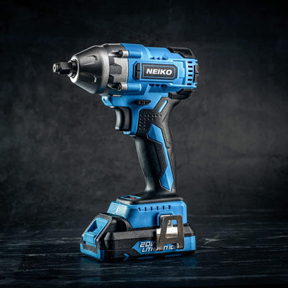 NEIKO 10880A 3/8-Inch-Drive Brushless Cordless Impact Wrench, 20-Volt Compact Impact Wrench with Lithium-Ion Charging Battery, Includes Fast Charger, 3/8 Impact Gun, 3/8 Impact Wrench, Impact Driver