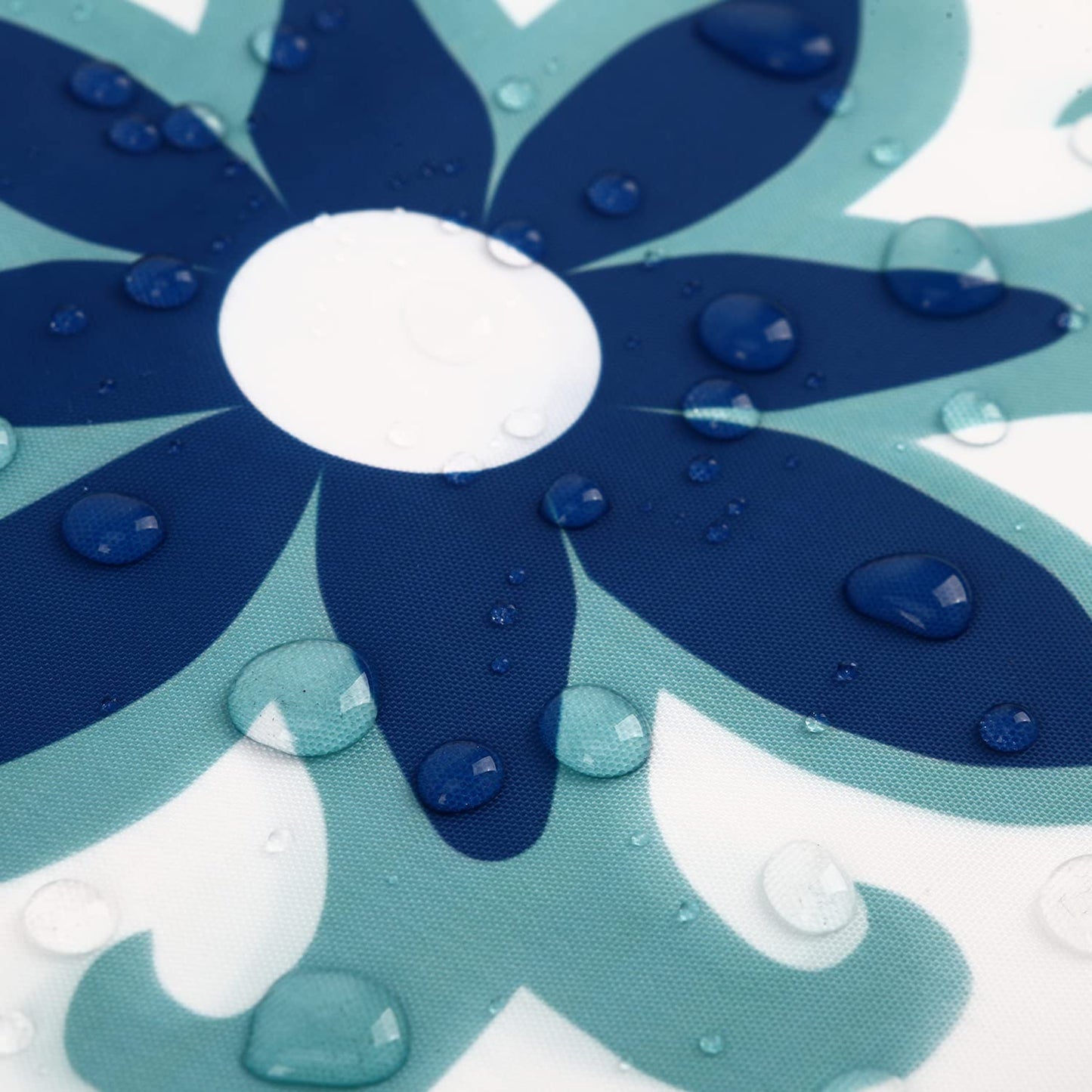 Outdoor Waterproof Throw Pillow Covers Set of 4 Floral Printed and Boho Farmhouse Outdoor Pillow Covers for Patio Funiture Garden 20x20 Inch Blue