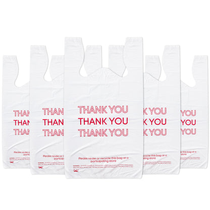Mr. Pen - Thank You T-Shirt Bags, 11.6" x 6.5" x 21", 100 Pack, Plastic Bags with Handles