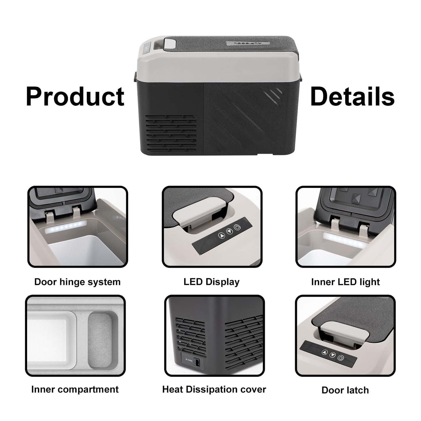 Alpicool KCF15 Portable Freezer,12 Volt Car Refrigerator, 15.4 Quart (14.6 Liter) Fast Cooling 12V Car Fridge -4℉~68℉, Car Cooler, 12/24V DC