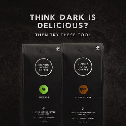 Kicking Horse Coffee, Grizzly Claw, Dark Roast, Ground, 10 oz - Certified Organic, Fairtrade, Kosher Coffee